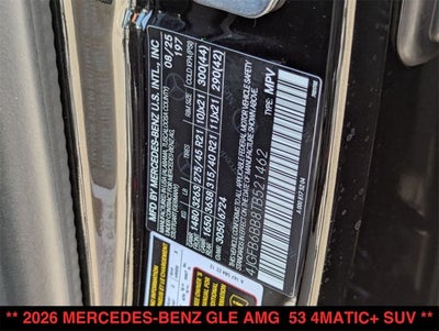 2026 Mercedes-Benz AMG® GLE 53 AMG® GLE 53 4MATIC®+ SUV
