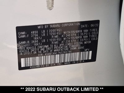 2022 Subaru Outback Limited