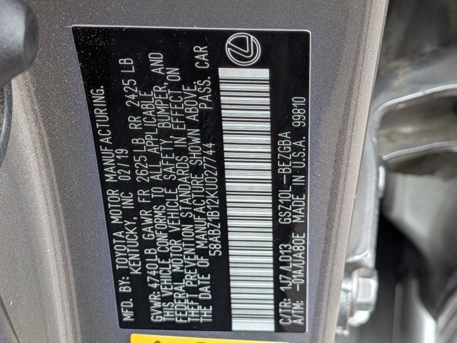 2019 Lexus ES 350 ES 350