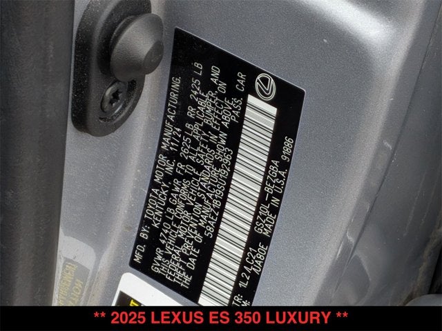 2025 Lexus ES 350 ES 350 Luxury