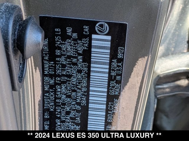 2024 Lexus ES 350 ES 350 Ultra Luxury