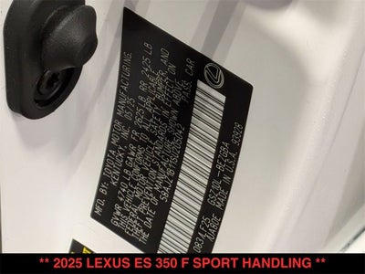 2025 Lexus ES 350 ES 350 F SPORT Handling