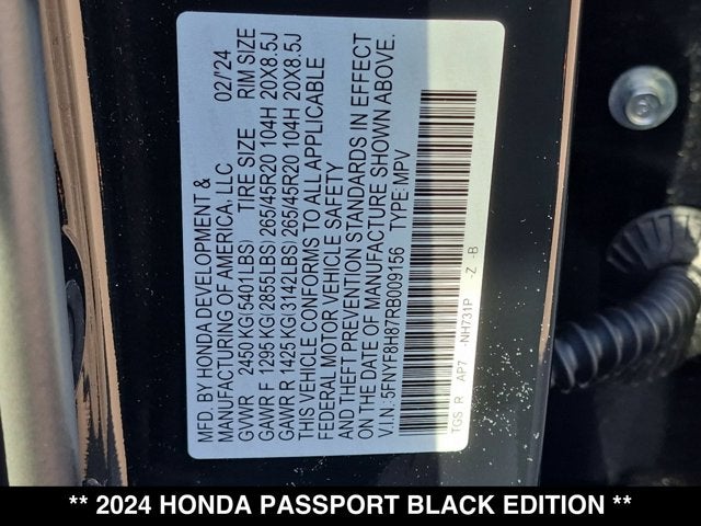 2024 Honda Passport Black Edition