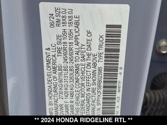 2024 Honda Ridgeline RTL - Photo 30