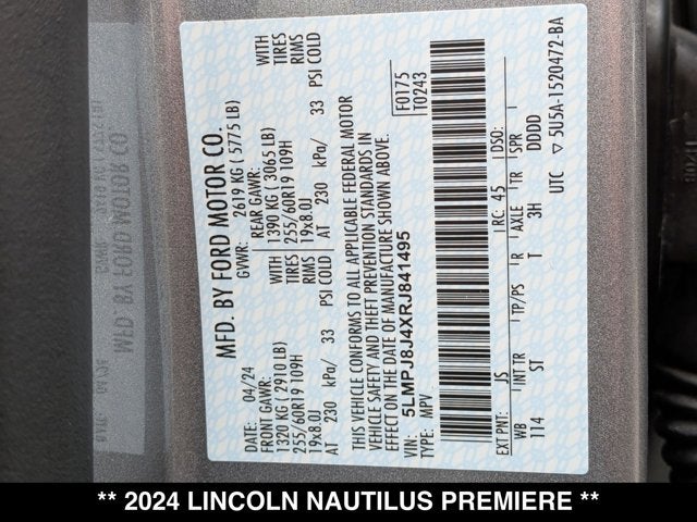2024 Lincoln Nautilus Premiere