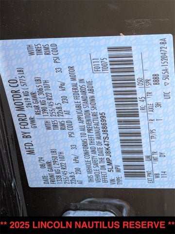 2025 Lincoln Nautilus Reserve