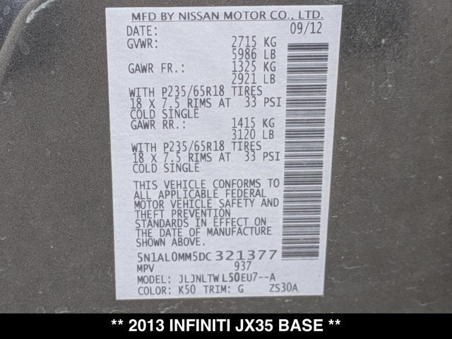 2013 INFINITI JX35 Base