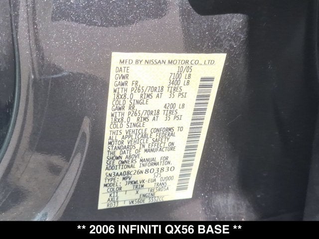 2006 INFINITI QX56 Base