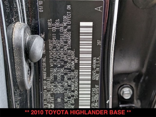 2010 Toyota Highlander Base