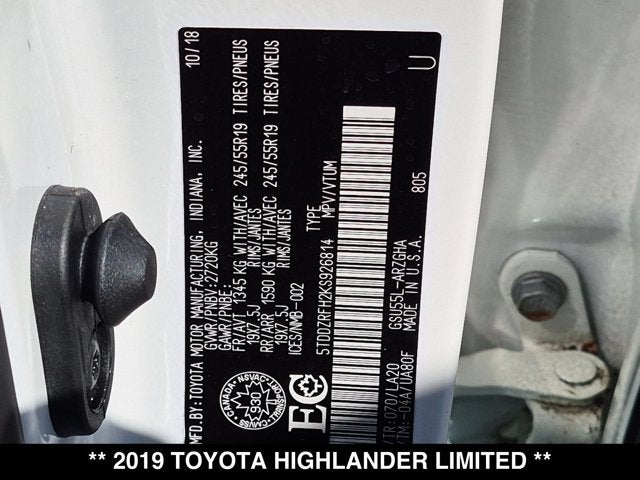 2019 Toyota Highlander Limited