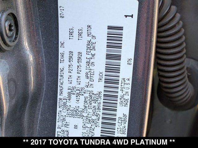 2017 Toyota Tundra Platinum