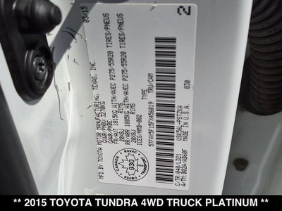 2015 Toyota Tundra Platinum