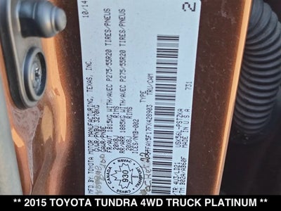 2015 Toyota Tundra Platinum