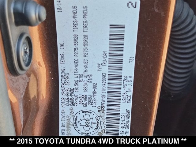 2015 Toyota Tundra Platinum