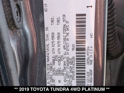 2019 Toyota Tundra Platinum