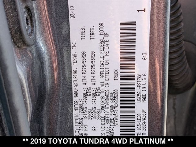 2019 Toyota Tundra Platinum