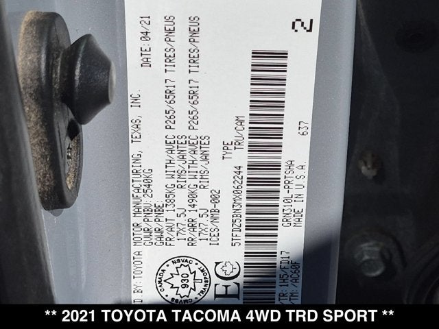 2021 Toyota Tacoma TRD Sport