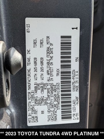2023 Toyota Tundra Platinum