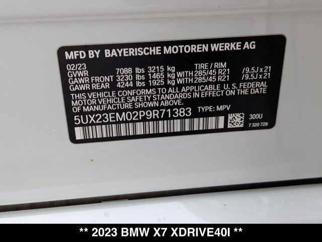 2023 BMW X7 xDrive40i