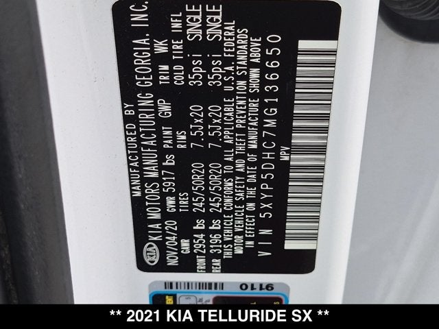 2021 Kia Telluride SX