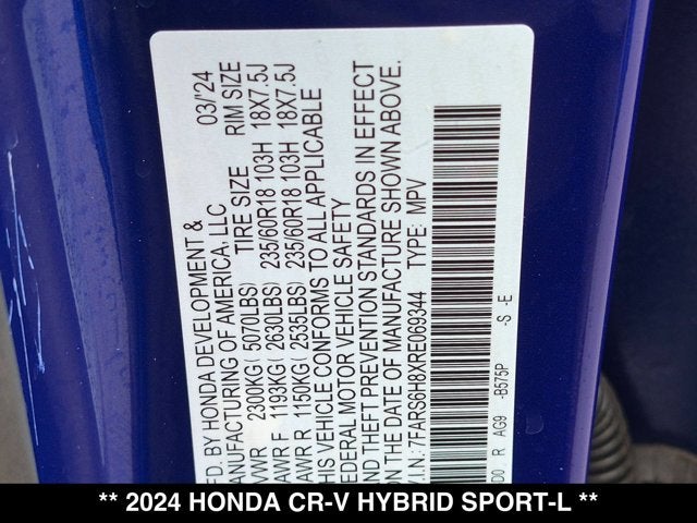 2024 Honda CR-V Hybrid Sport-L