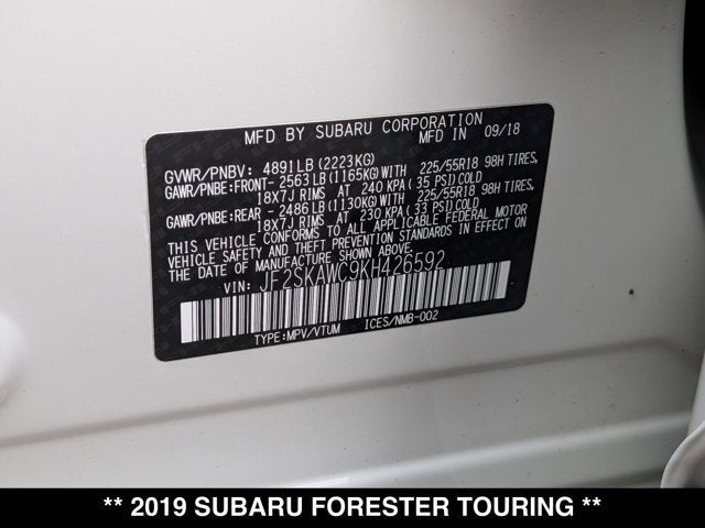 2019 Subaru Forester Touring