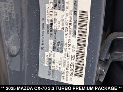 2025 Mazda Mazda CX-70 3.3 Turbo Premium Package