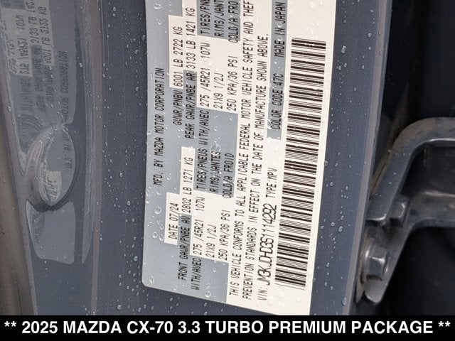 2025 Mazda Mazda CX-70 3.3 Turbo Premium Package