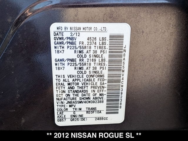 2012 Nissan Rogue SL