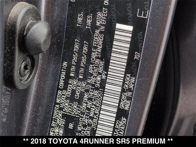 2018 Toyota 4Runner SR5 Premium