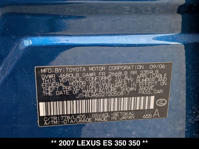 2007 Lexus ES 350 350