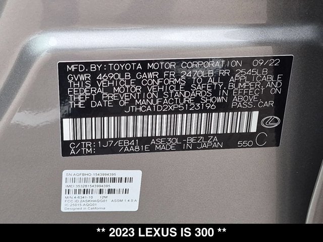 2023 Lexus IS 300 IS 300