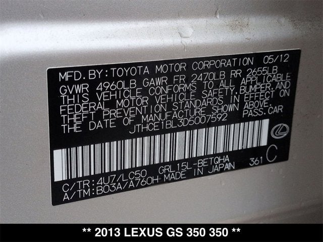 2013 Lexus GS 350 350