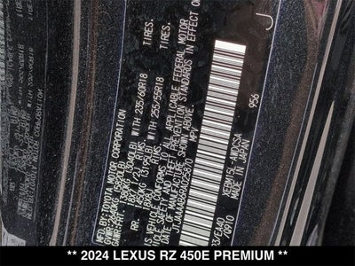 2024 Lexus RZ 450e 450e Premium