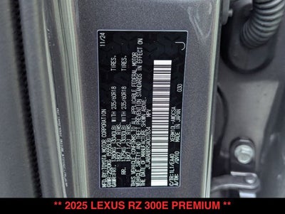 2025 Lexus RZ 300e 300e Premium