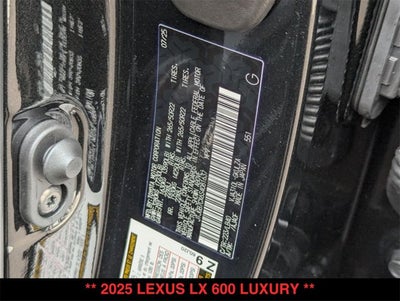 2025 Lexus LX 600 LX 600 Luxury