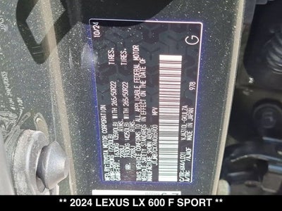 2024 Lexus LX 600 LX 600 F SPORT