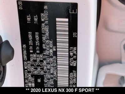 2020 Lexus NX 300 NX 300 F SPORT