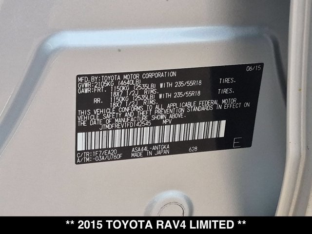2015 Toyota RAV4 Limited