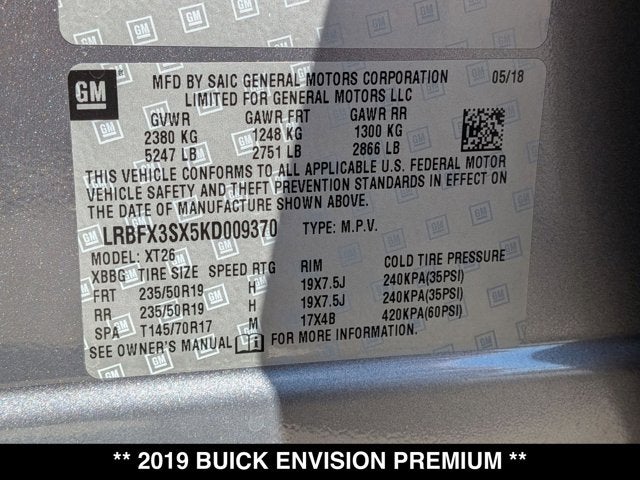2019 Buick Envision Premium