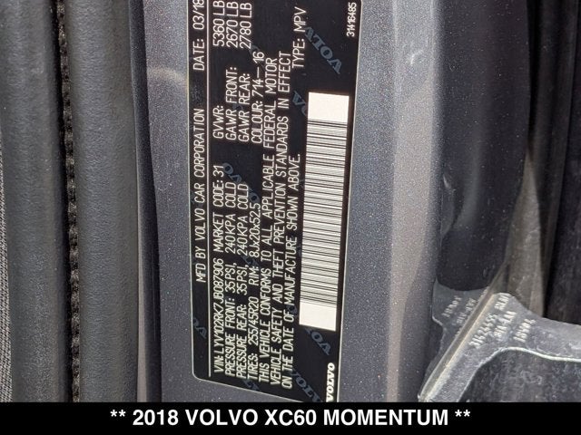 2018 Volvo XC60 Momentum