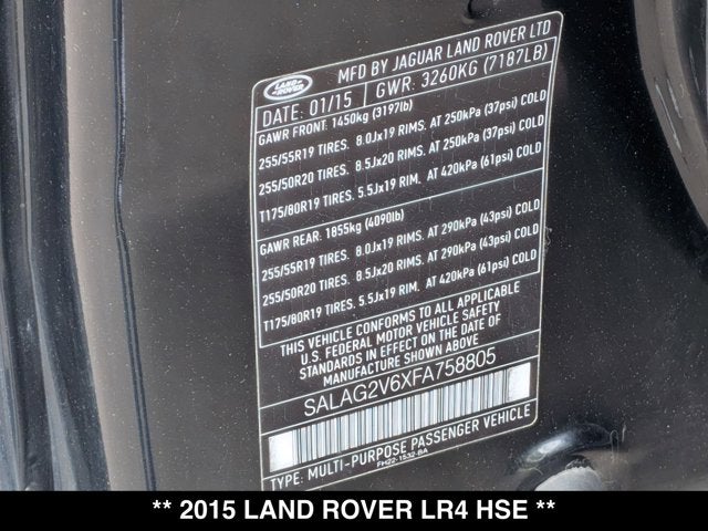 2015 Land Rover LR4 HSE