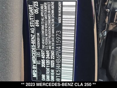 2023 Mercedes-Benz CLA 250 CLA 250