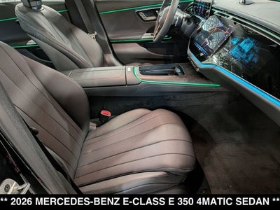 2026 Mercedes-Benz E 350 E 350 4MATIC® Sedan