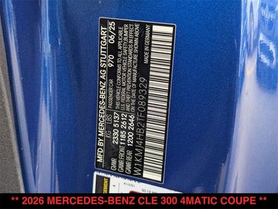 2026 Mercedes-Benz CLE 300 CLE 300 4MATIC® Coupe