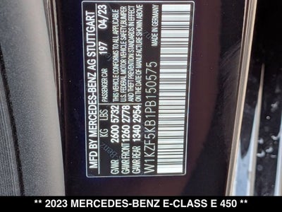 2023 Mercedes-Benz E 450 E 450