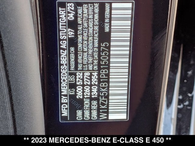 2023 Mercedes-Benz E 450 E 450
