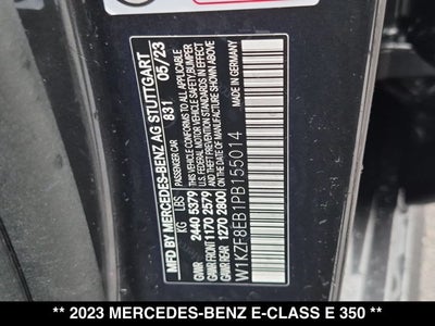2023 Mercedes-Benz E 350 E 350