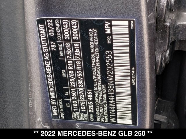 2022 Mercedes-Benz GLB 250 GLB 250