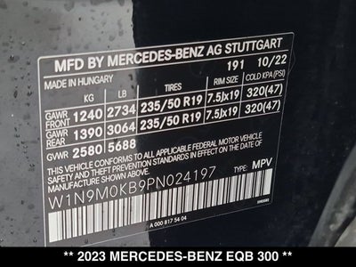 2023 Mercedes-Benz EQB 300 EQB 300